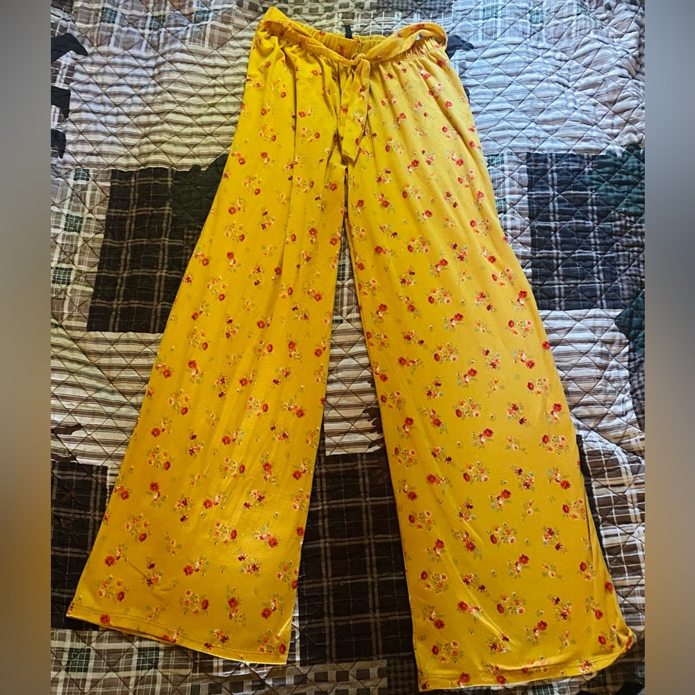 Girls flower print 12/14 pants